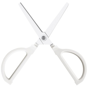 Foarfeca de birou 18 cm, cu suport, alb, Nusign DELI - Img 3