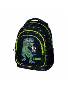Ghiozdan scolar, 3 compartimente, colectia T-Rex Neon, ASTRA - Img 3