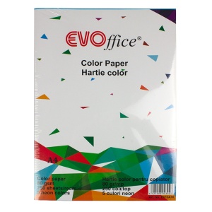 Hartie colorata A4 asortata, intens, 80 g/mp, 250 coli/top
