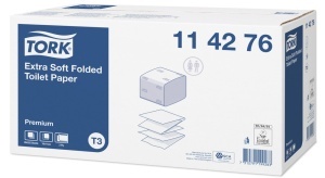 Hartie igienica intercalata TORK Soft Premium T3, 2 straturi, 252 buc/set - Img 2