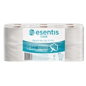 Hartie igienica mini jumbo, 2 straturi (500 foi/rola, 100m), 12 role/set, ESENTIS