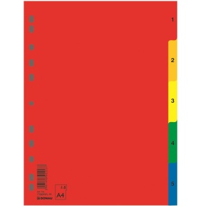 Index plastic color numeric 1-5, DONAU