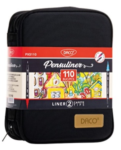 Liner cu 2 capete, 0.4 mm /3 mm, 110 culori/set, PX5110 DACO - Img 2