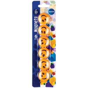 Magneti whiteboard, D 30 mm, 6 buc/set, CENTRUM Smiley