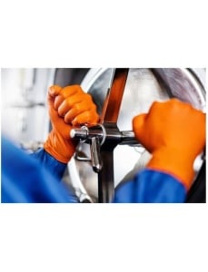 Manusi nitril extra rezistente GRIPZZLY GoGrip, marime M, 50 buc/cutie - Img 2