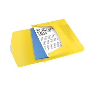 Mapa de plastic, cu elastic, A4, galben, ESSELTE VIVIDA Jumbo - Img 2