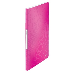 Mapa prezentare cu 20 folii, A4, roz, coperta flexibila, LEITZ WOW - Img 1