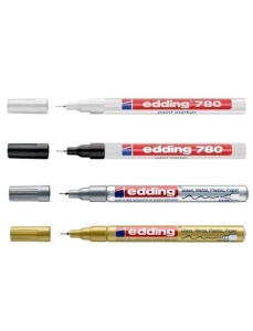 Marker cu vopsea, varf 0.8 mm, negru, EDDING 780 - Img 2