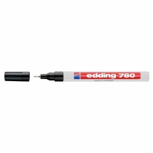 Marker cu vopsea, varf 0.8 mm, negru, EDDING 780