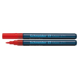 Marker cu vopsea, varf 1-2 mm, rosu, SCHNEIDER Maxx 271