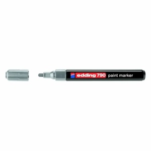 Marker cu vopsea, varf 2-3 mm, argintiu, EDDING 790