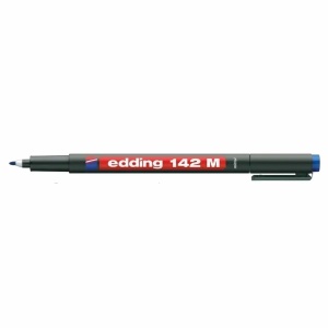 Marker permanent OHP, varf 1 mm, negru, EDDING 142 M