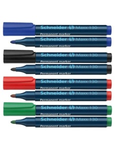 Marker permanent, varf 3mm, negru, SCHNEIDER Maxx 130 - Img 5