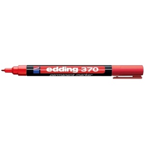 Marker permanent, varf rotund 1.0 mm, rosu, EDDING 370