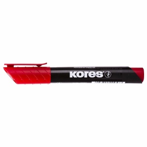 Marker permanent, varf rotund 3mm, rosu, KORES