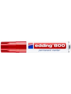 Marker permanent, varf tesit 4-12 mm, rosu, EDDING 800 - Img 3