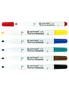 Markere pentru textile, 6 culori/set, CENTROPEN - Img 2