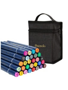 Markere sketching cu 2 capete 1 mm/6 mm, 30 buc/set, Finenolo DELI