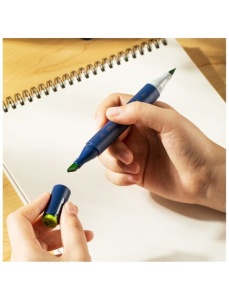 Markere sketching cu 2 capete 1 mm/6 mm, 40 buc/set, Finenolo DELI - Img 3