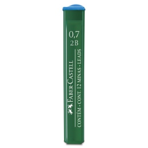 Mine creion mecanic Polymer 0,7 mm 2B, 12 buc/set, FABER-CASTELL