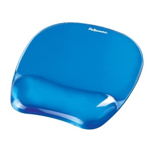 Mouse pad cu suport egonomic pentru incheieturi, albastru, FELLOWES