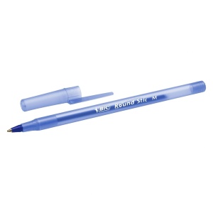 Pix fara mecanism Round Stic BIC, 60 buc/cutie, albastru - Img 2