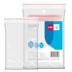 Pungi ziplock, 130 x 100 mm, 100 buc./set, DELI