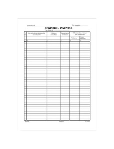 Registru inventar A4, 100 file