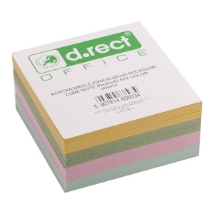 Rezerva cub hartie color 8.5x8.5cm, 400 file/set, D.RECT