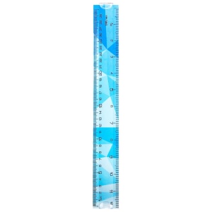 Rigla din plastic, 30 cm, flexibila, DELI 651 - Img 3