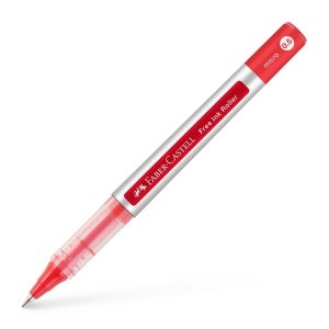 Roller 0.5 mm, rosu, Free Ink FABER-CASTELL