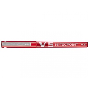 Roller cu cerneala, 0.5 mm, rosu, PILOT V5 HI-TECPOINT