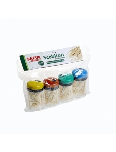 Scobitori lemn bambus, 4x200 buc/set