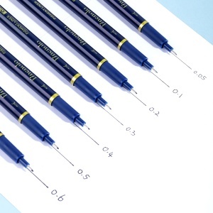 Set 7 bucati Liner Grafic (0.2, 0.25, 0.3, 0.35,0.4, 0.45, 0.5MM) DELI - Img 2