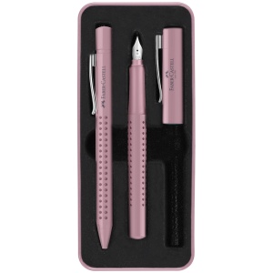 Set cadou stilou si pix, roz, FABER-CASTELL