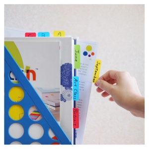 Stick index plastic 37x50 mm, transparent, margine color, STICK'N - Img 2