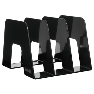 Suport vertical cu 3 compartimente, negru, HAN Sorter - Img 1
