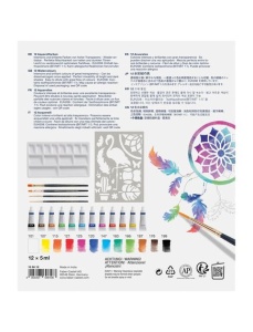 Tempera acuarele cu paleta si pensule pictura, 18 piese/set, FABER-CASTELL - Img 3