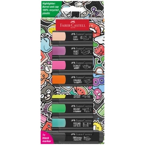 Textmarker FABER-CASTELL Grafitti, 8 culori/set