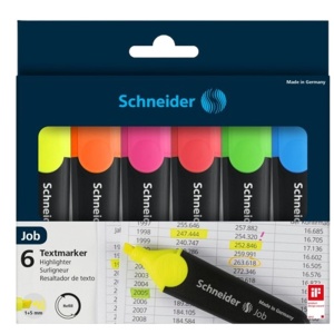 Textmarker SCHNEIDER Job, 6 buc/set