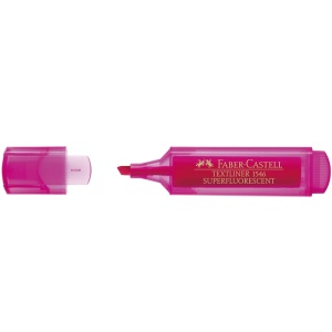 Textmarker super-fluorescent, varf 1-5 mm, roz, 1546 FABER-CASTELL - Img 2