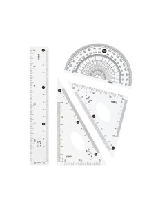Trusa geometrie 4 piese DELI 803 - Img 3