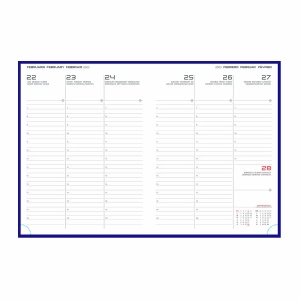 Agenda A4, datata, hartie ivory, albastru, ARTILUX - Img 2