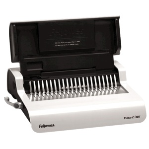 Aparat de indosariat electric, inele plastic, max. 300 coli, FELLOWES Pulsar-E 300