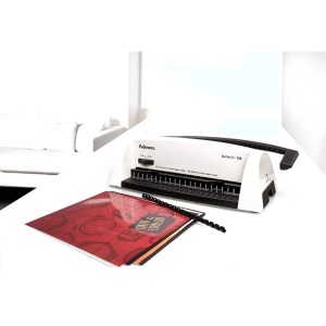 Aparat de indosariat manual, inele plastic, max. 120 coli, FELLOWES STARLET 2+ - Img 4