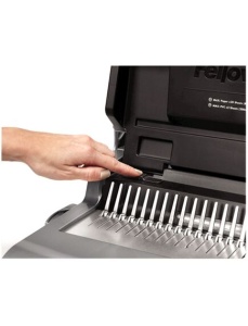 Aparat de indosariat manual, inele plastic, max. 500 coli, FELLOWES Quasar+ 500 - Img 2