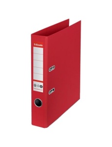 Biblioraft A4 carton reciclat, 5 cm, rosu, ESSELTE NO. 1 Power