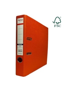 Biblioraft A4 plastifiat interior-exterior, 5 cm, portocaliu, OPTIMA