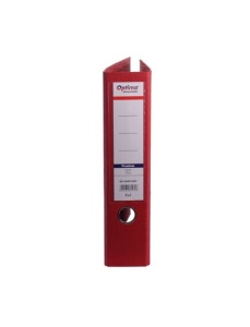 Biblioraft A4 plastifiat interior-exterior, 7.5 cm, rosu, OPTIMA
