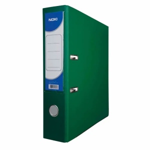 Biblioraft A4 plastifiat interior-exterior, 7.5 cm, verde, NOKI